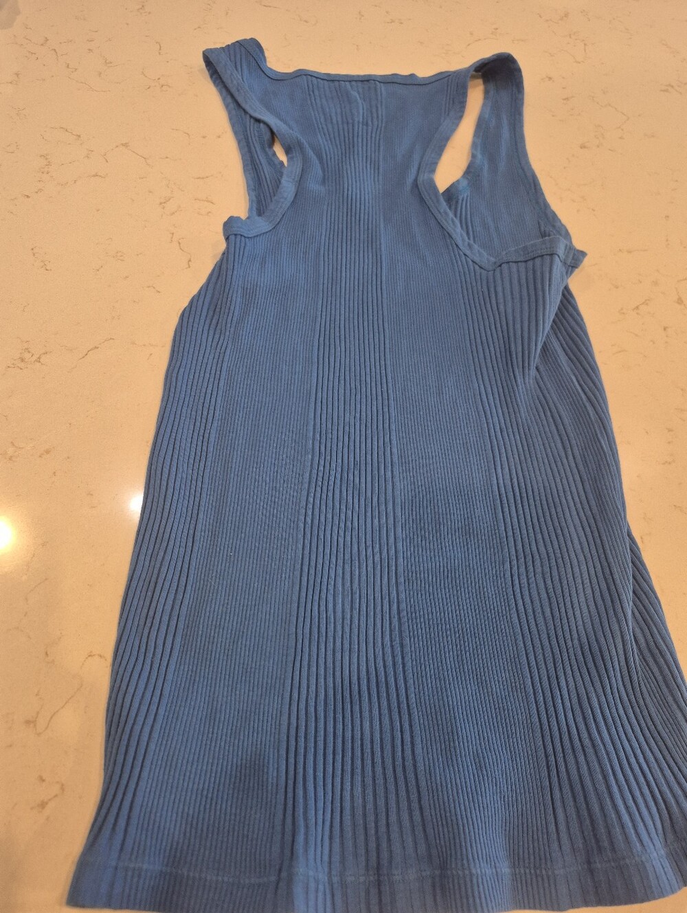aerie Ribbed Racerback Tank Top - Blue - Picture 4 of 4